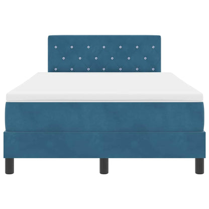 Boxspringbett mit Matratze Dunkelblau 120 x 190 cm Stoff