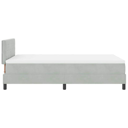 Boxspringbett mit Matratze Hellgrau 120 x 200 cm Stoff