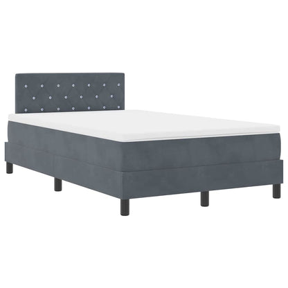 Boxspringbett mit Matratze Dunkelgrau 120 x 200 cm Stoff