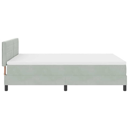 Boxspringbett mit Matratze Hellgrau 160 x 200 cm Stoff