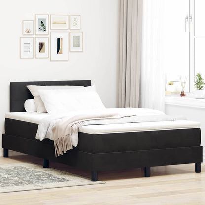 Boxspringbett mit Matratze Schwarz 120 x 190 cm Stoff