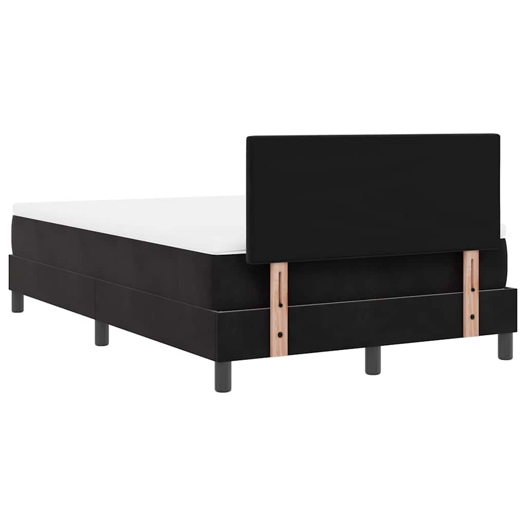 Boxspringbett mit Matratze Schwarz 120 x 190 cm Stoff