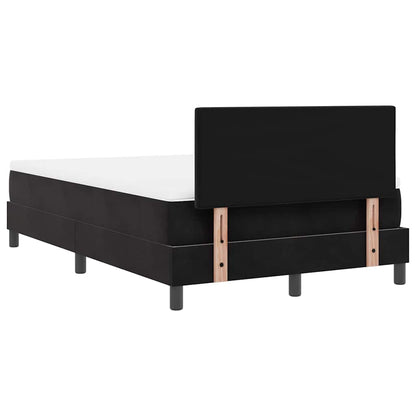 Boxspringbett mit Matratze Schwarz 120 x 190 cm Stoff