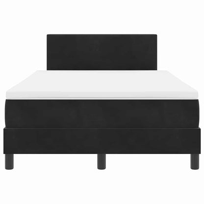 Boxspringbett mit Matratze Schwarz 120 x 190 cm Stoff