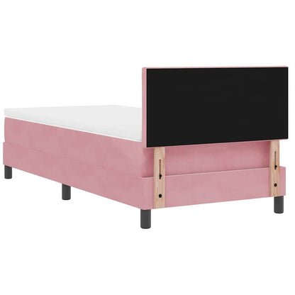 Boxspringbett mit Matratze mit Matratze Rosa 100 x 200 cm Stoff