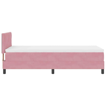 Boxspringbett mit Matratze mit Matratze Rosa 100 x 200 cm Stoff