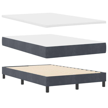 Boxspringbett mit Matratze Dunkelgrau 120 x 190 cm Stoff