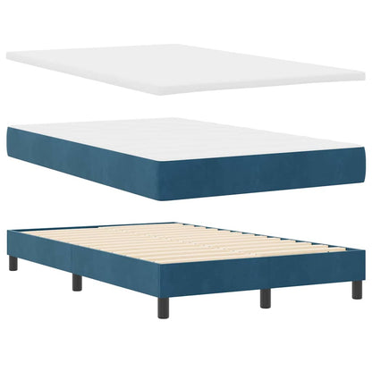 Boxspringbett mit Matratze Dunkelblau 120 x 190 cm Stoff