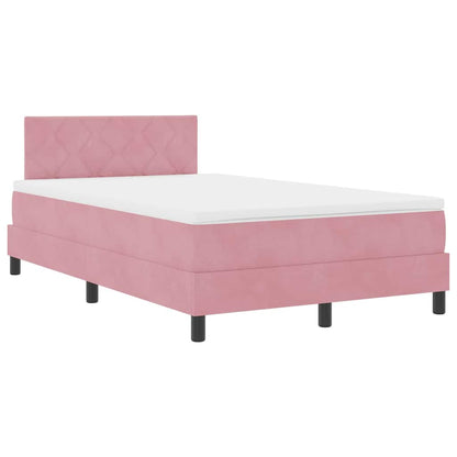 Boxspringbett mit Matratze mit Matratze Rosa 120 x 190 cm Stoff