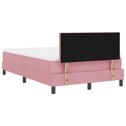 Boxspringbett mit Matratze mit Matratze Rosa 120 x 190 cm Stoff