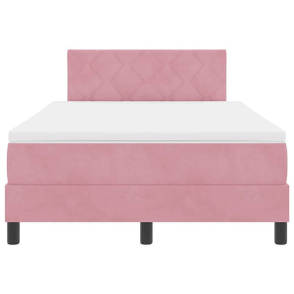 Boxspringbett mit Matratze mit Matratze Rosa 120 x 190 cm Stoff
