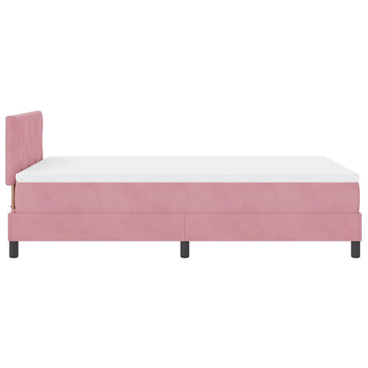 Boxspringbett mit Matratze mit Matratze Rosa 120 x 190 cm Stoff