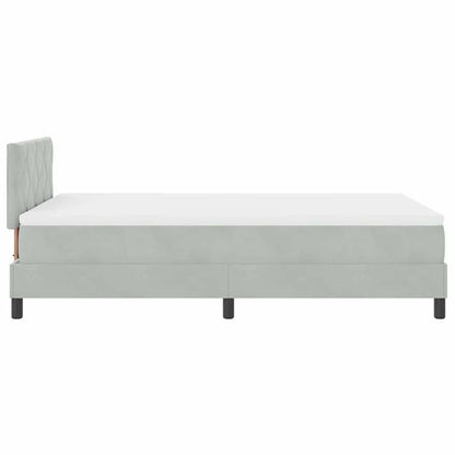 Boxspringbett mit Matratze Hellgrau 120 x 200 cm Stoff