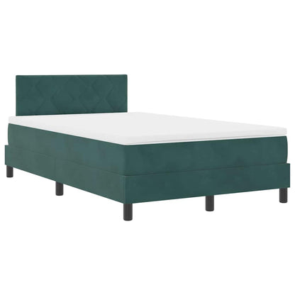 Boxspringbett mit Matratze Dunkelgrün 120 x 200 cm Stoff