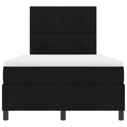 Boxspringbett mit Matratze Schwarz 120 x 190 cm Stoff