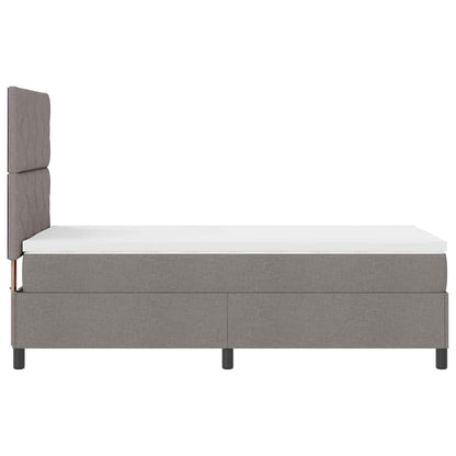 Boxspringbett mit Matratze mit Kopfteil Taupe 90 x 200 cm Stoff