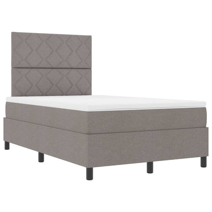 Boxspringbett mit Matratze Taupe 120 x 200 cm Stoff