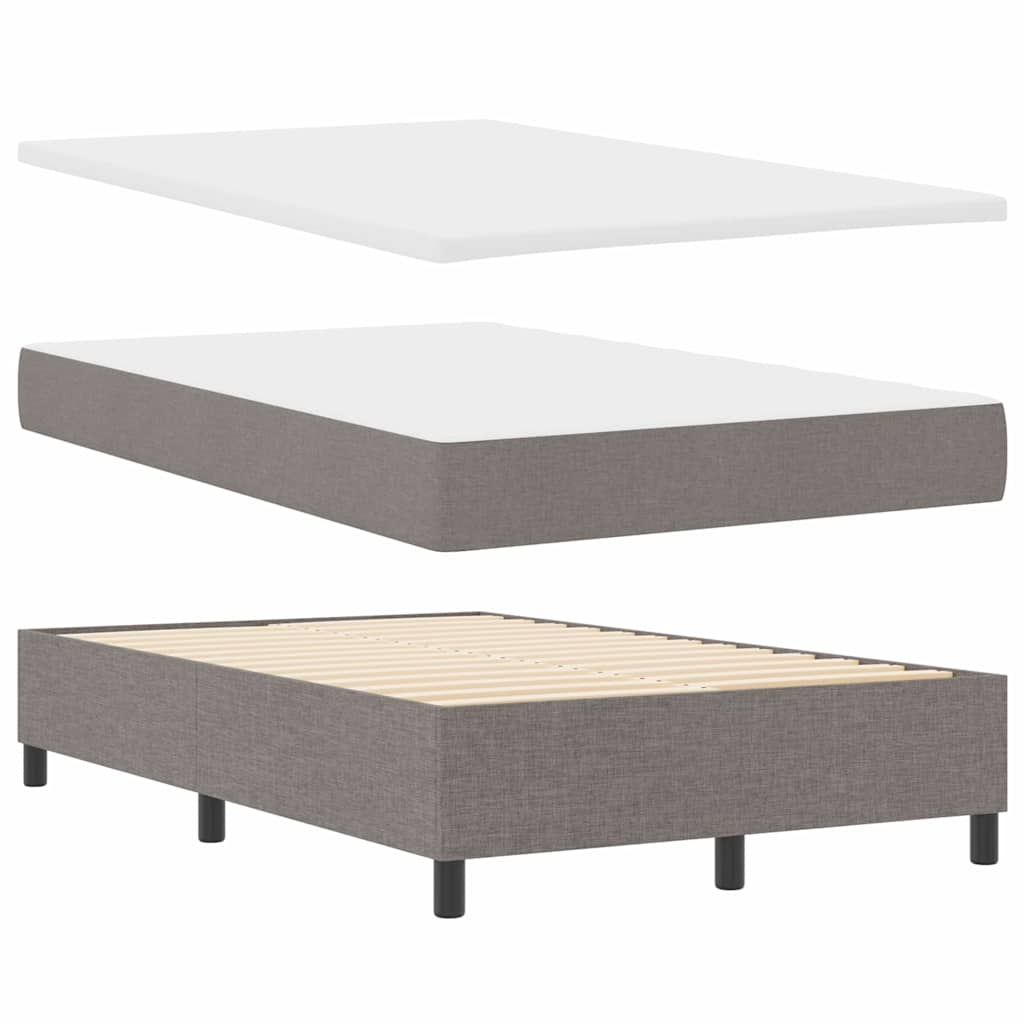 Boxspringbett mit Matratze Taupe 120 x 200 cm Stoff