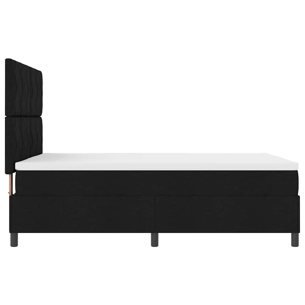 Boxspringbett mit Matratze Schwarz 140 x 190 cm Stoff