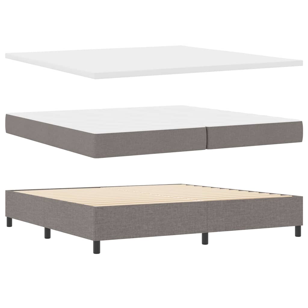 Boxspringbett mit Matratze Taupe 200 x 200 cm Stoff