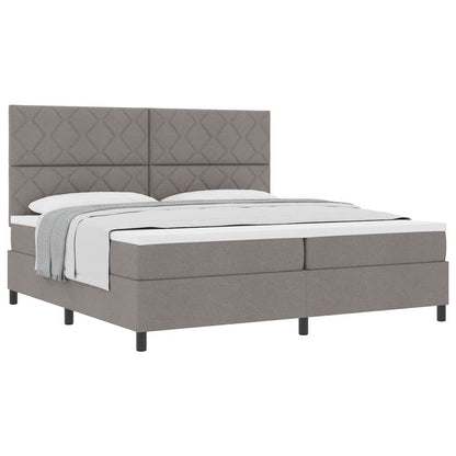 Boxspringbett mit Matratze Taupe 200 x 200 cm Stoff