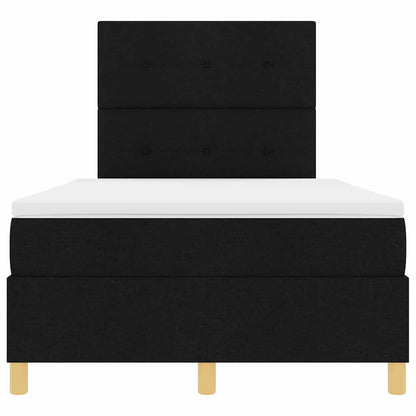 Boxspringbett mit Kopfteil Schwarz 120 x 200 cm Stoff