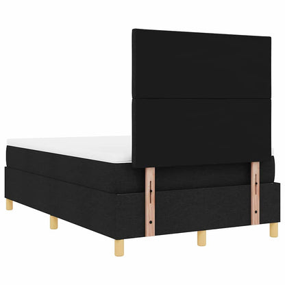 Boxspringbett mit Kopfteil Schwarz 120 x 190 cm Stoff
