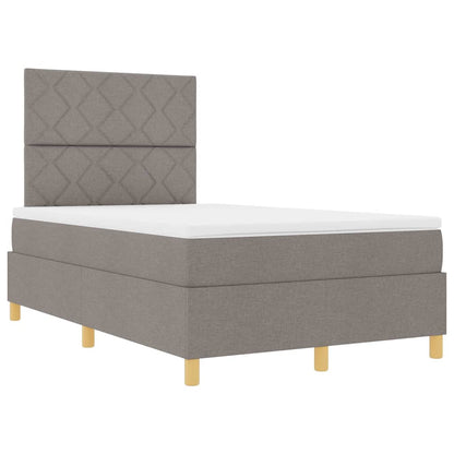 Boxspringbett mit Kopfteil Taupe 120 x 190 cm Stoff