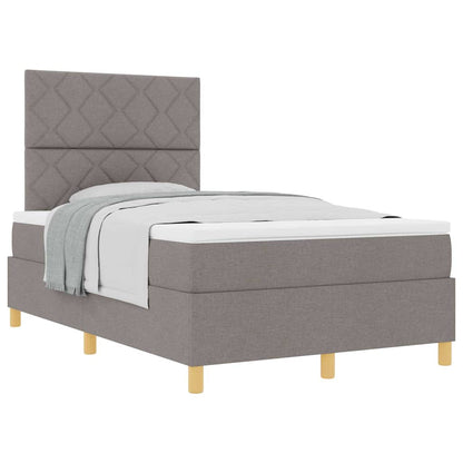 Boxspringbett mit Kopfteil Taupe 120 x 190 cm Stoff