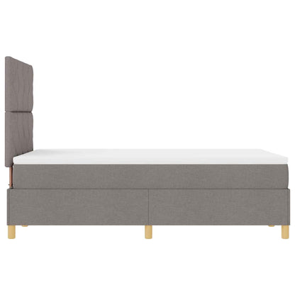 Boxspringbett mit Kopfteil Taupe 120 x 190 cm Stoff