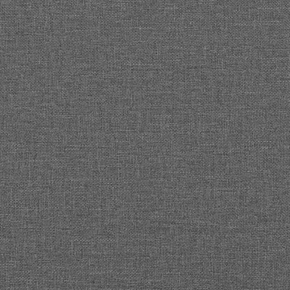 Boxspringbett mit Kopfteil Dunkelgrau 140 x 200 cm Stoff