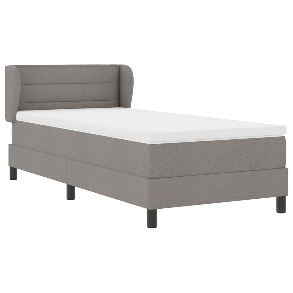 Boxspringbett mit Matratze mit Matratze Taupe 80 x 200 cm Stoff