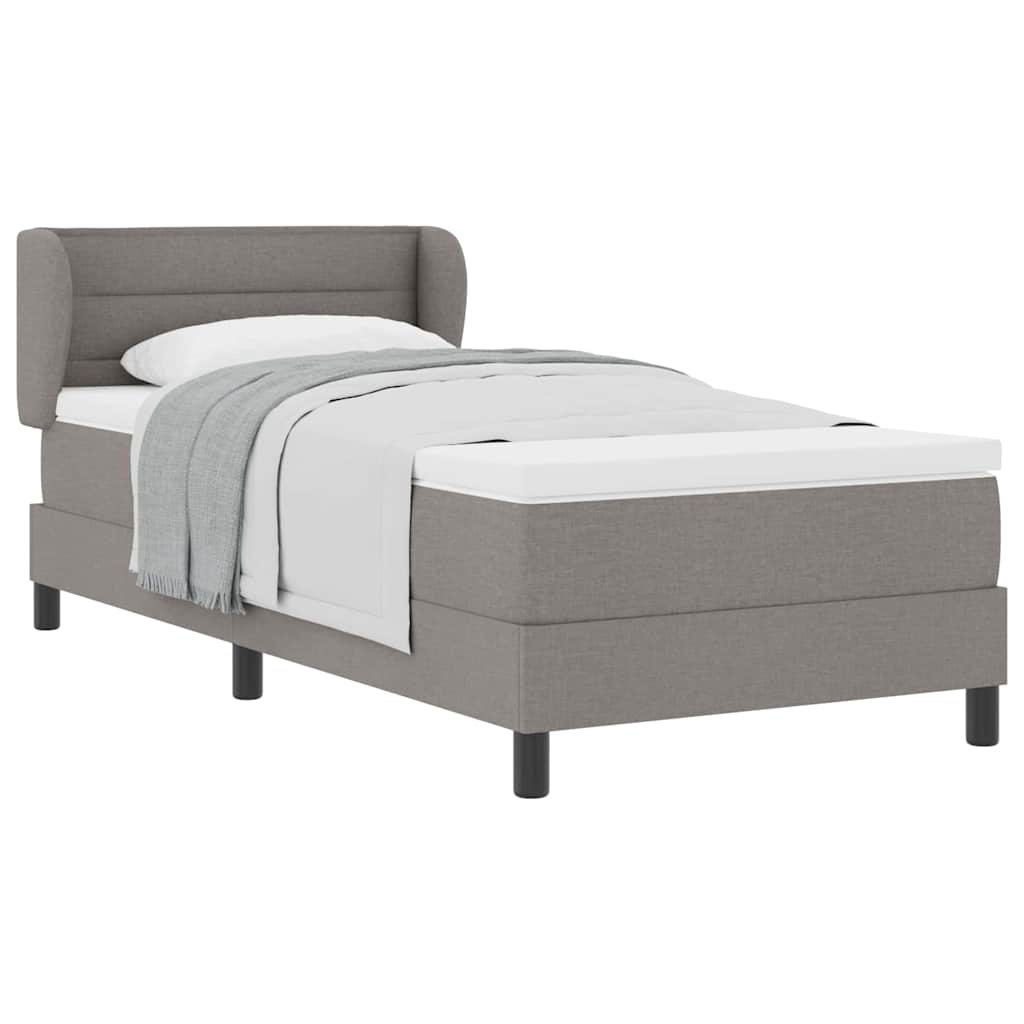 Boxspringbett mit Matratze mit Matratze Taupe 80 x 200 cm Stoff