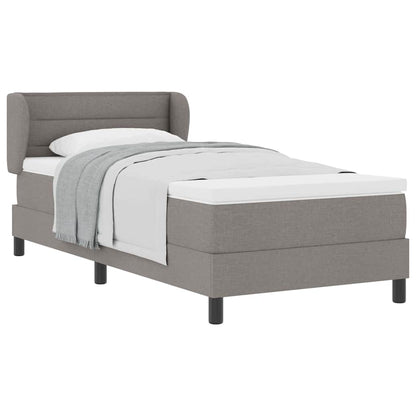Boxspringbett mit Matratze Taupe 100 x 200 cm Stoff