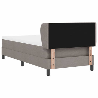 Boxspringbett mit Matratze Taupe 100 x 200 cm Stoff