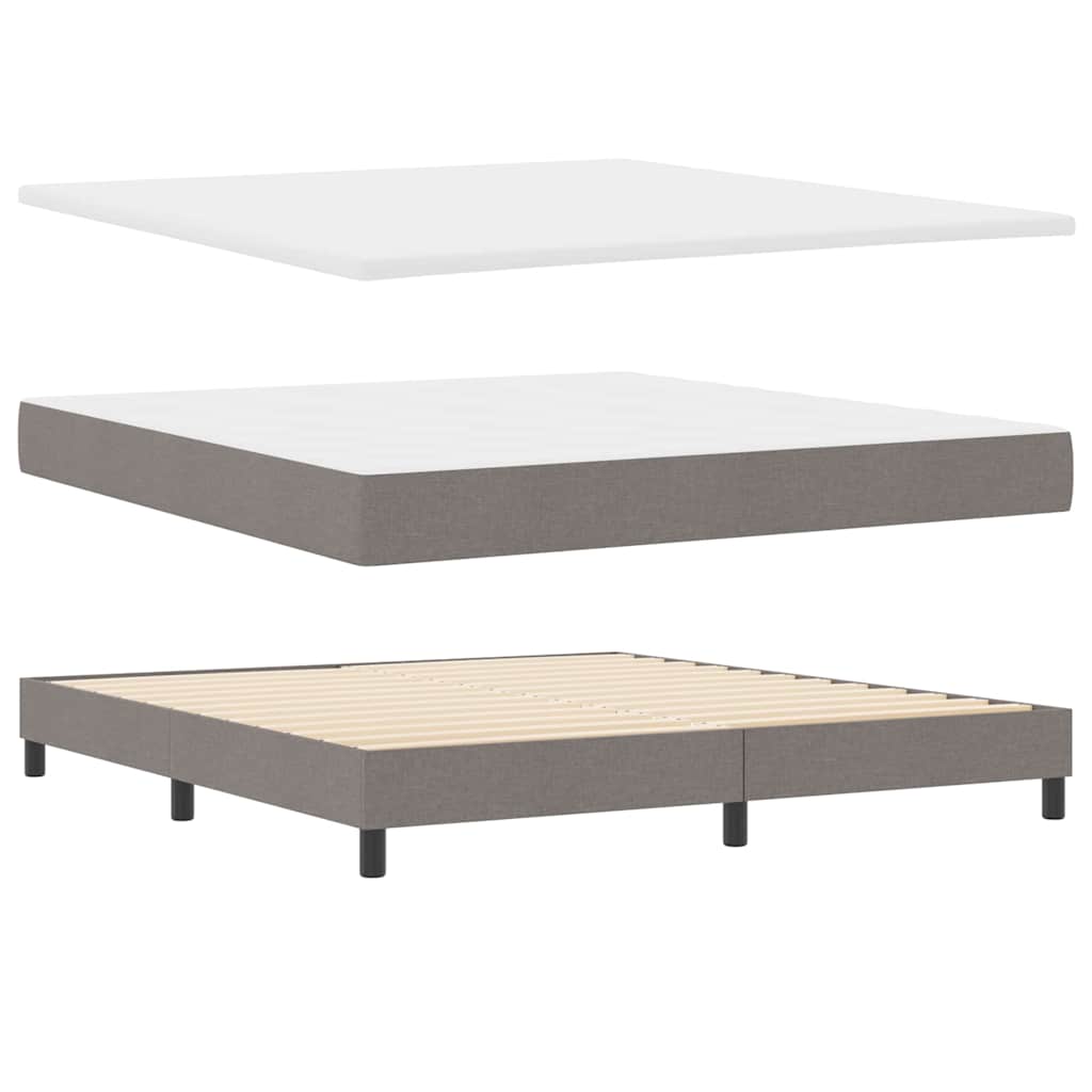 Boxspringbett mit Matratze Taupe 180 x 200 cm Stoff