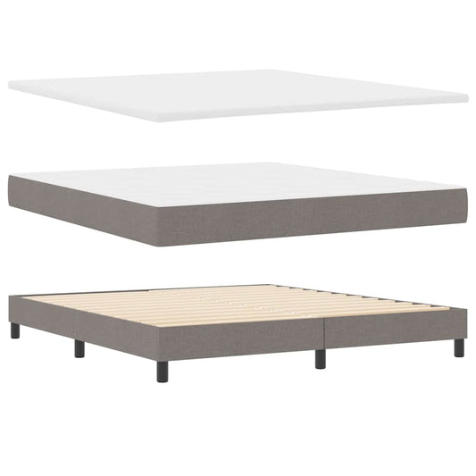 Boxspringbett mit Matratze Taupe 180 x 200 cm Stoff