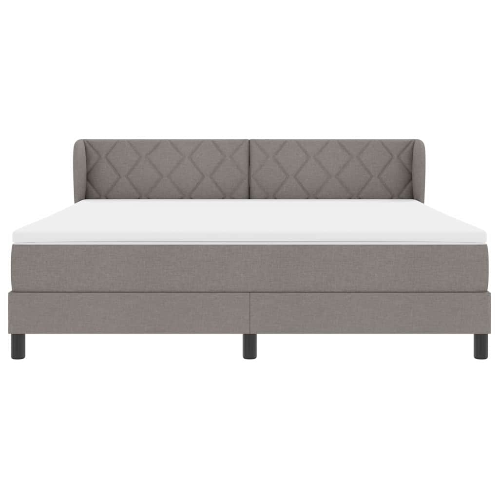 Boxspringbett mit Matratze Taupe 180 x 200 cm Stoff