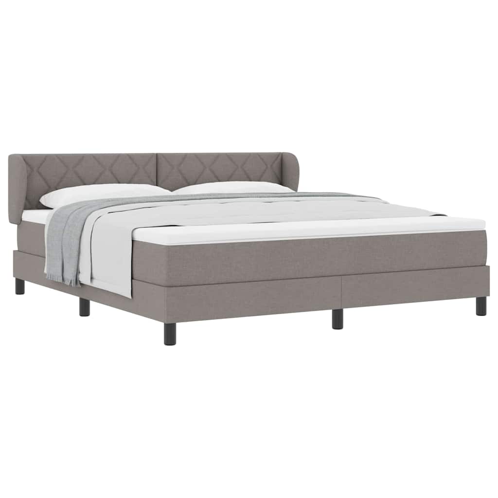 Boxspringbett mit Matratze Taupe 180 x 200 cm Stoff