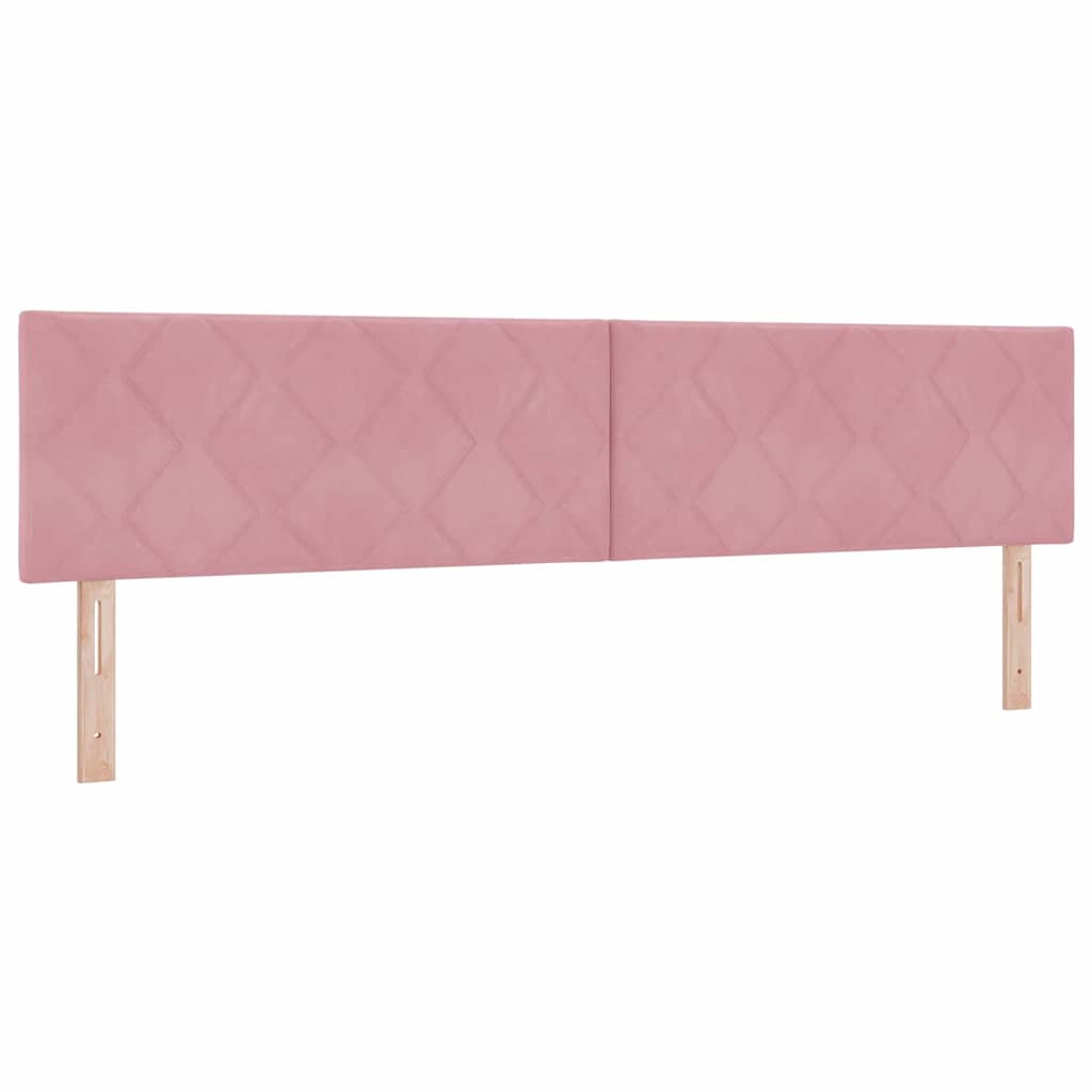 Boxspringbett mit Matratze Dunkelgrau 80x200 cm Samt Rosa