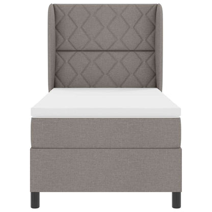 Boxspringbett mit Matratze mit Kopfteil Taupe 90 x 200 cm Stoff