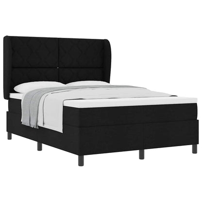 Boxspringbett mit Matratze Schwarz 140 x 200 cm Stoff