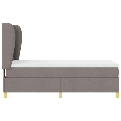 Boxspringbett mit Matratze Dunkelgrau 90x190 cm Taupe