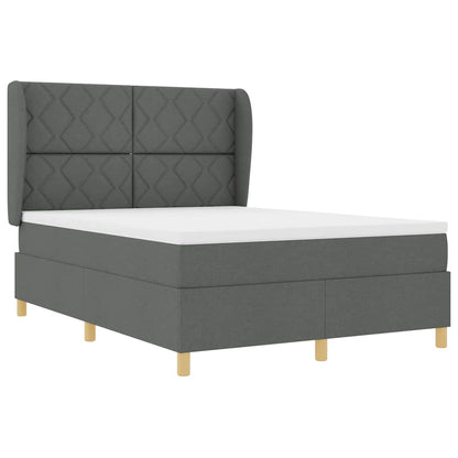 Boxspringbett mit Matratze Dunkelgrau 90x190 cm Dunkelgrau