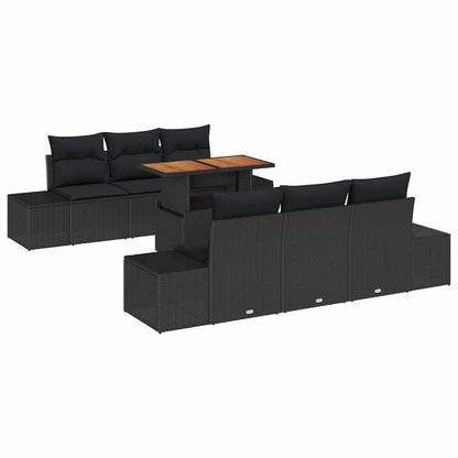Garten Essgruppe 7 pcs Schwarz, Braun 100 x 55 x 73 cm