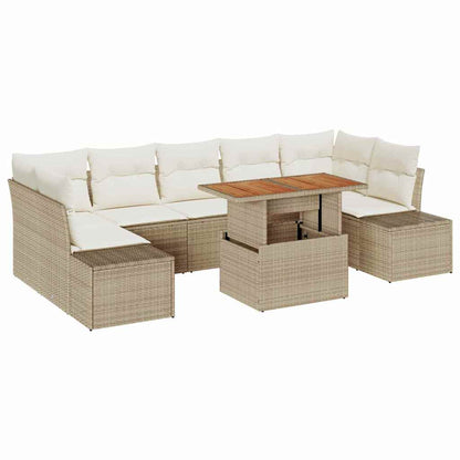 Garten Essgruppe 8 pcs Beige und Creme 100 x 55 x 73 cm