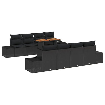 Garten Essgruppe 9 pcs Schwarz, Braun 100 x 55 x 73 cm