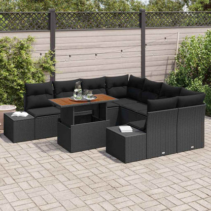 Garten Essgruppe Manuell 9 pcs Schwarz, Braun 100 x 55 x 73 cm