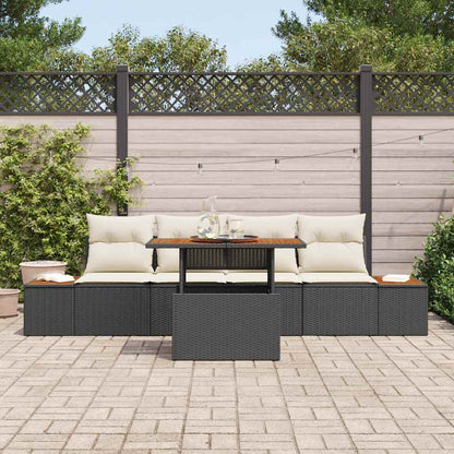 Garten Essgruppe 5 pcs Schwarz, Beige 100 x 55 x 73 cm