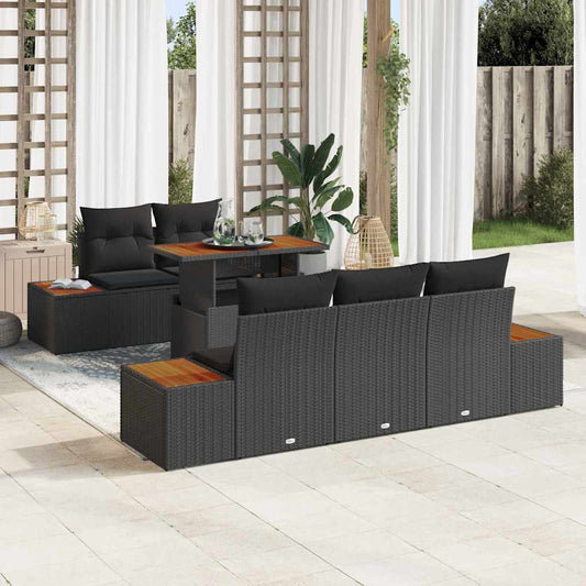 Garten Essgruppe Manuell 6 pcs Schwarz, Braun 100 x 55 x 73 cm